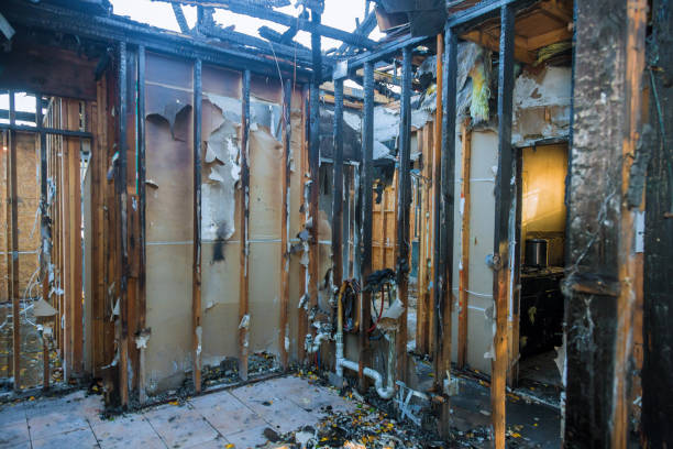 Professional Fire Damage Restoration technician working in Burgaw, NC